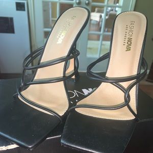 Black Square Toe Heels from Fashion Nova!
